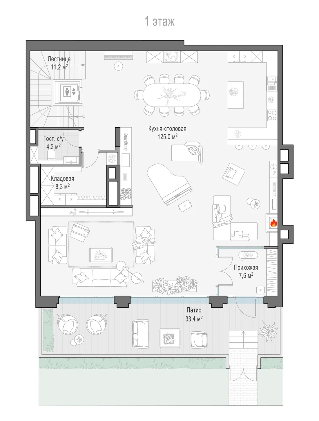 Планировка: Квартира 436 м² в «Обыденский №1»