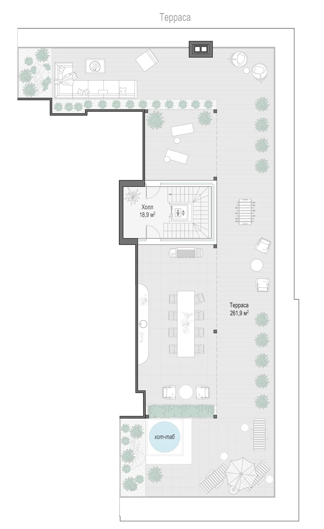 Планировка: Пятикомнатная квартира 348 м² в «Обыденский №1»